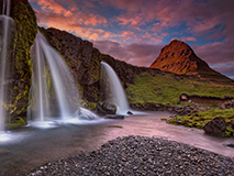 Motorhome Ferien Finnland Wasserfall