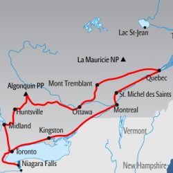 Ostkanada Wohnmobil Route