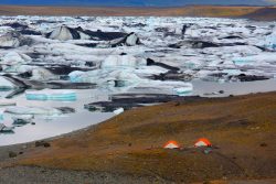 Island Camper Wildnis Meer Gletscher